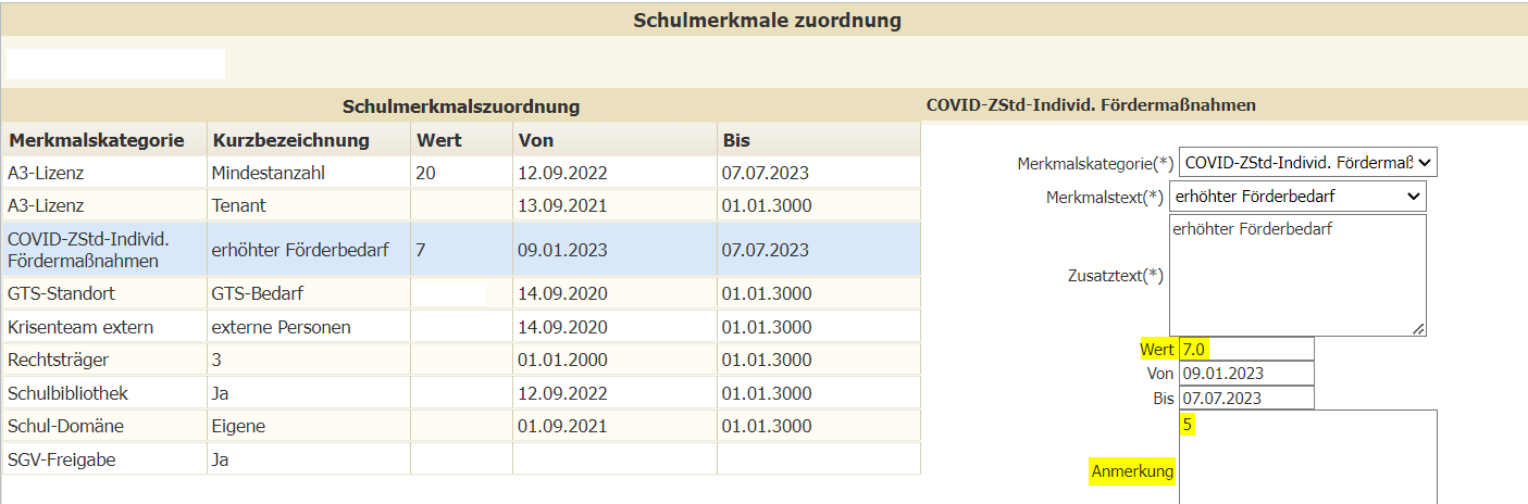 schulmerkmal cov