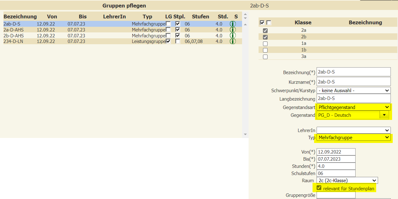 ln gruppe vb